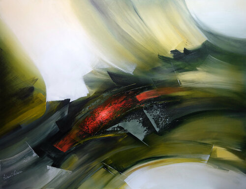 "Composition 563"  ( Abstraction lyrique ) par Alain Brunet "Tenurb-Géneau", Peinture en vente sur Singulart