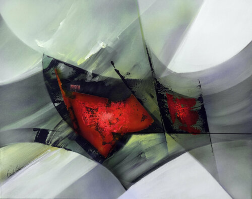 "Composition 779"  ( Abstraction lyrique ) Alain Brunet "Tenurb-Géneau"
