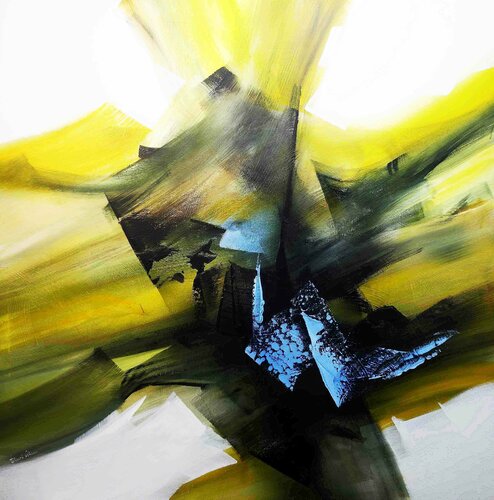 "Composition 524"  ( Abstraction lyrique ) by Alain Brunet "Tenurb-Géneau", Painting for Sale on Singulart