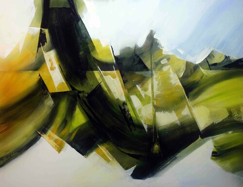 "Composition 488"  ( Abstraction lyrique ) Alain Brunet "Tenurb-Géneau"