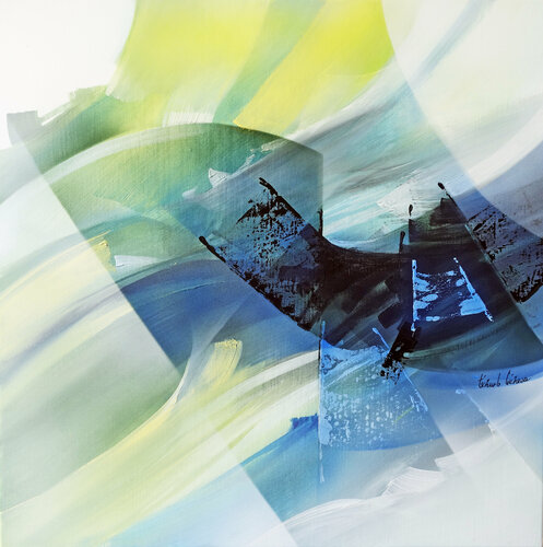 "Composition 788"  ( Abstraction lyrique ) by Alain Brunet "Tenurb-Géneau", Painting for Sale on Singulart