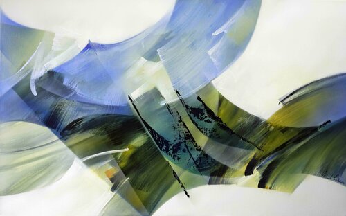 "Composition 789"  ( abstraction lyrique gestuelle) Alain Brunet "Tenurb-Géneau"