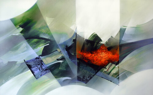 "Composition 791"  ( Abstraction lyrique ) Alain Brunet "Tenurb-Géneau"