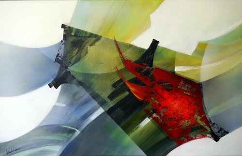 "Composition 796"  (Abstraction lyrique ) Alain Brunet "Tenurb-Géneau"