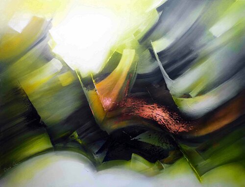 "Composition 561"  (Abstraction lyrique) Alain Brunet "Tenurb-Géneau"