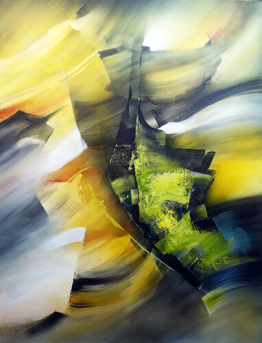 "Composition 541"  ( Abstraction lyrique ) by Alain Brunet "Tenurb-Géneau", Painting for Sale on Singulart