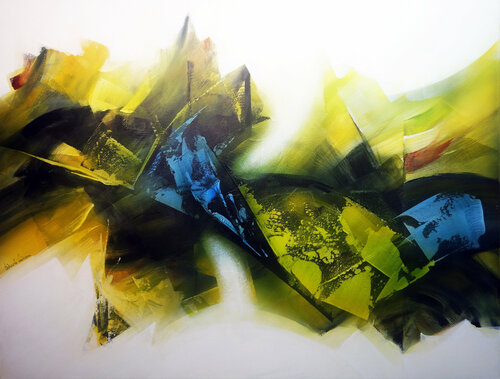 "Composition 511"   ( Abstraction lyrique ) by Alain Brunet "Tenurb-Géneau", Painting for Sale on Singulart