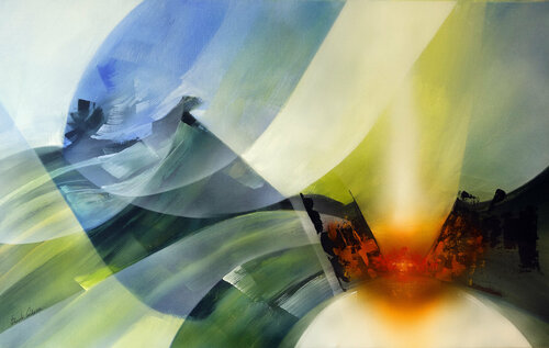 "Composition 806"     ( Abstraction lyrique ) by Alain Brunet "Tenurb-Géneau", Painting for Sale on Singulart