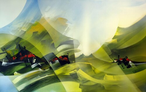 "Composition 809"  ( Paysagisme abstrait ) Alain Brunet "Tenurb-Géneau"