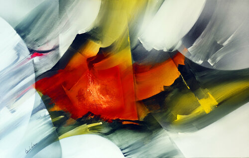 "Composition 814"( Abstraction lyrique ) by Alain Brunet "Tenurb-Géneau", Painting for Sale on Singulart