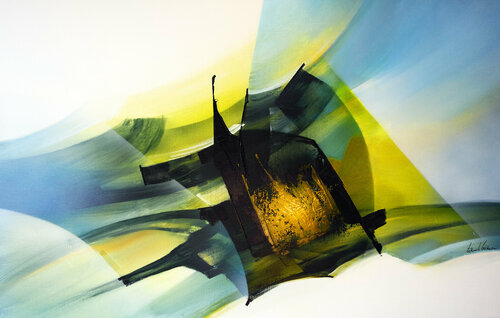 "Composition 816"  ( Abstraction lyrique ) by Alain Brunet "Tenurb-Géneau", Painting for Sale on Singulart