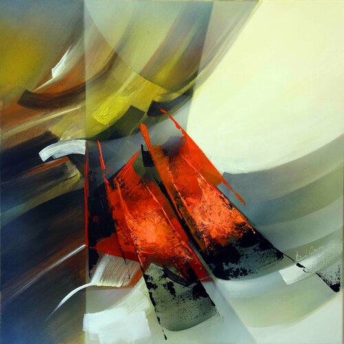 "Composition 817"   ( Abstraction lyrique ) van Alain Brunet "Tenurb-Géneau", Schilderij te koop op Singulart