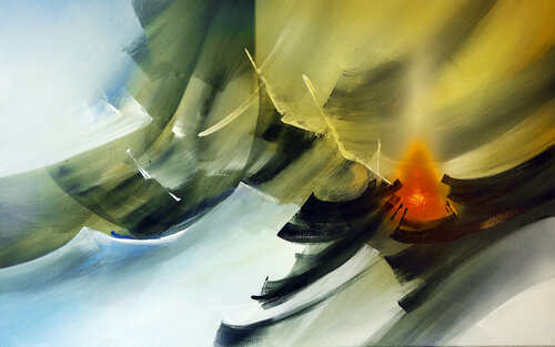 "Composition 818"   ( Abstraction lyrique ) Alain Brunet "Tenurb-Géneau"