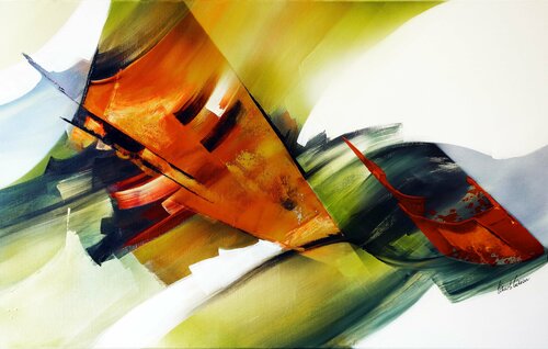 "Composition 820"   ( Abstraction lyrique ) Alain Brunet "Tenurb-Géneau"