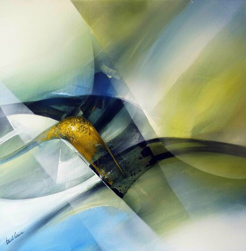 "Composition 823"   ( Abstraction lyrique ) by Alain Brunet "Tenurb-Géneau", Painting for Sale on Singulart