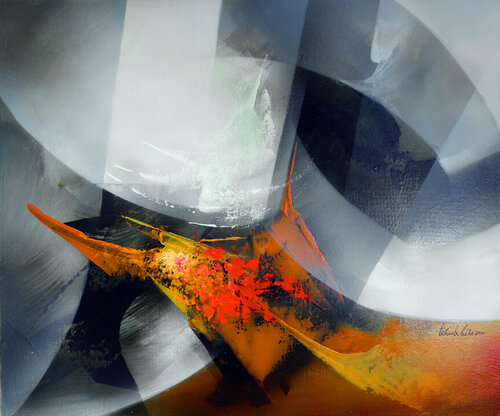 "Composition 831"  ( Abstraction lyrique ) von Alain Brunet "Tenurb-Géneau", Malerei kaufen auf Singulart