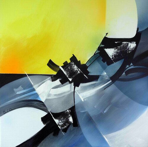 "Composition 835"   ( Abstraction lyrique ) Alain Brunet "Tenurb-Géneau"