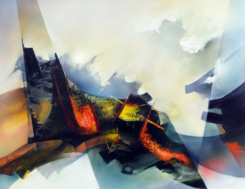 "Composition 837"   ( Abstraction lyrique ) von Alain Brunet "Tenurb-Géneau", Malerei kaufen auf Singulart
