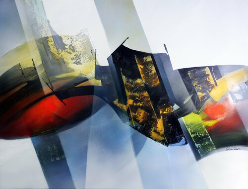 "Composition 840"   ( Abstraction lyrique ) von Alain Brunet "Tenurb-Géneau", Malerei kaufen auf Singulart