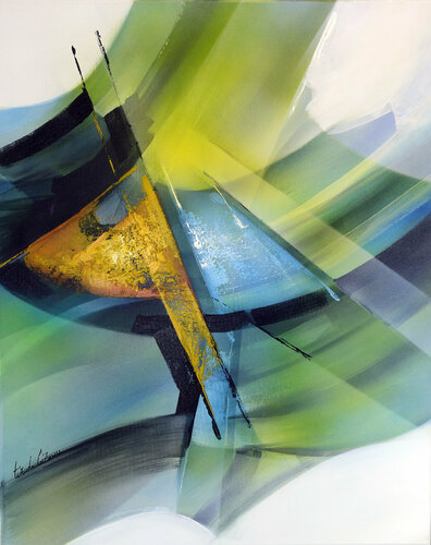 "COMPOSITION 853"  ( abstraction lyrique ) di Alain Brunet "Tenurb-Géneau", Pittura in vendita su Singulart