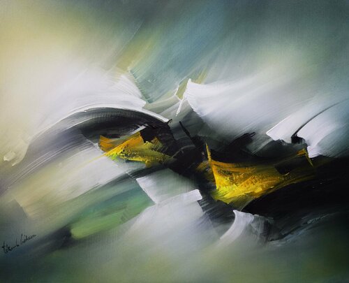 "COMPOSITION 642"  ( Abstraction lyrique ) di Alain Brunet "Tenurb-Géneau", Pittura in vendita su Singulart