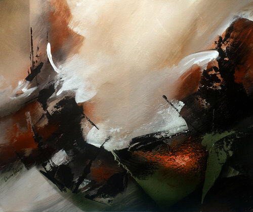 "COMPOSITION 435"  (Abstraction lyrique) Alain Brunet "Tenurb-Géneau"