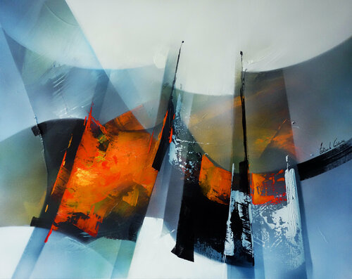"COMPOSITION 630" (Abstraction lyrique ) di Alain Brunet "Tenurb-Géneau", Pittura in vendita su Singulart