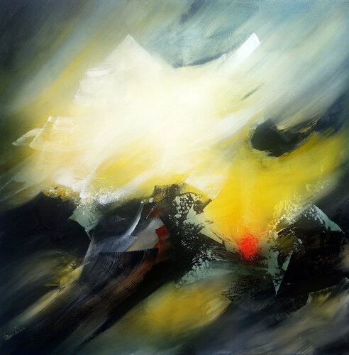 "COMPOSITION 533"  (Abstraction lyrique) by Alain Brunet "Tenurb-Géneau", Painting for Sale on Singulart