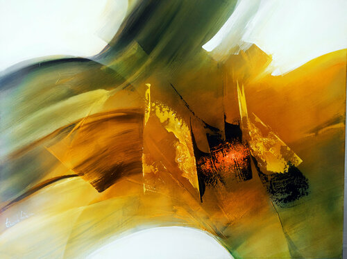 "COMPOSITION 704"  (Abstraction lyrique contemporaine ) Alain Brunet "Tenurb-Géneau"