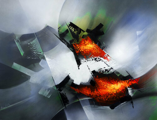 "COMPOSITION 667"  ( Abstraction lyrique ) by Alain Brunet "Tenurb-Géneau", Painting for Sale on Singulart
