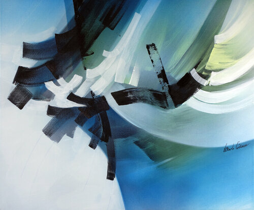 "Composition 865"  (Abstraction lyrique ) Alain Brunet "Tenurb-Géneau"