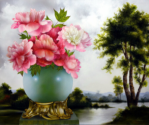 ""L'opaline du Lac" par Alain Brunet "Tenurb-Géneau", Peinture en vente sur Singulart