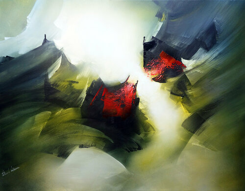 "COMPOSITION 634"   (Abstraction lyrique) by Alain Brunet "Tenurb-Géneau", Painting for Sale on Singulart