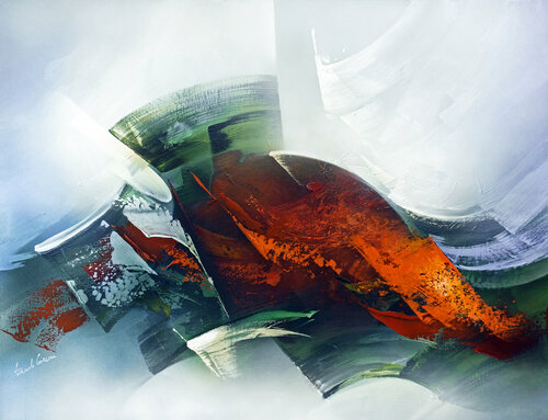 "COMPOSITION 677""  ( Abstraction lyrique ) Alain Brunet "Tenurb-Géneau"