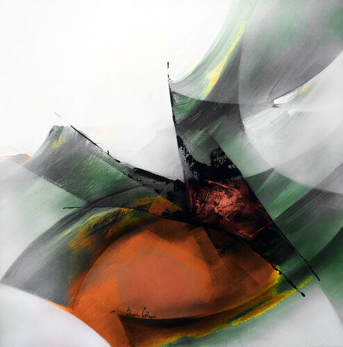 "COMPOSITION 726"  ( Abstraction lyrique ) Alain Brunet "Tenurb-Géneau"