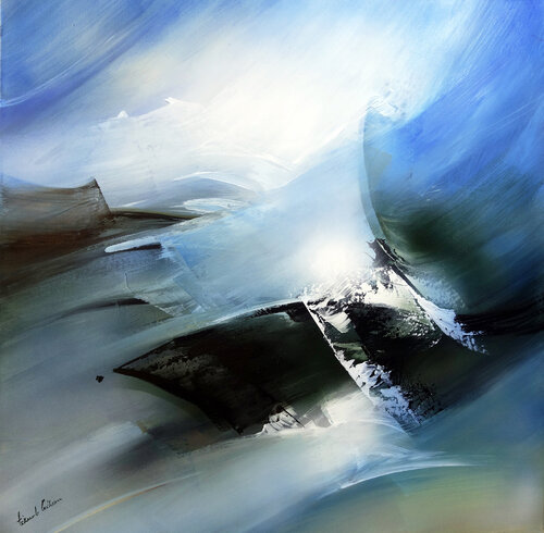 "COMPOSITION 671" ( Abstraction lyrique ) Alain Brunet "Tenurb-Géneau"
