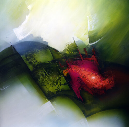 "COMPOSITION 662"  (Abstraction lyrique" Alain Brunet "Tenurb-Géneau"