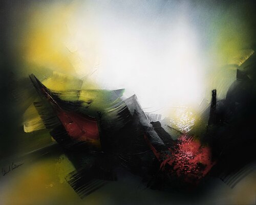 "COMPOSITION 635"   ( Abstraction lyrique ) Alain Brunet "Tenurb-Géneau"