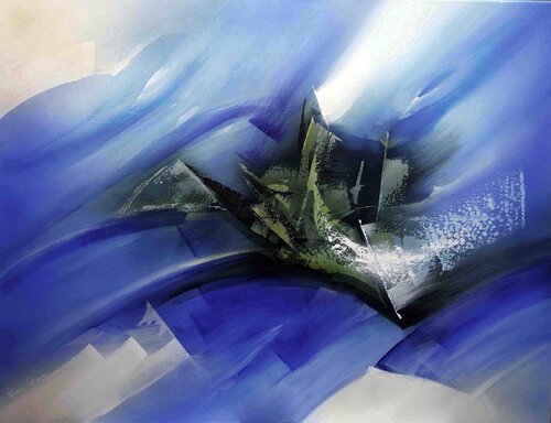 "COMPOSITION 559"   (Abstraction lyrique ) by Alain Brunet "Tenurb-Géneau", Painting for Sale on Singulart