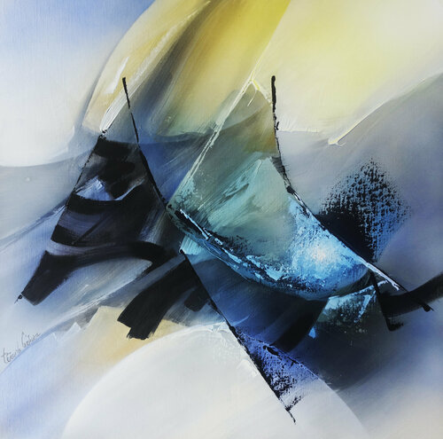 "Composition 722"  ( Abstraction lyrique ) Alain Brunet "Tenurb-Géneau"