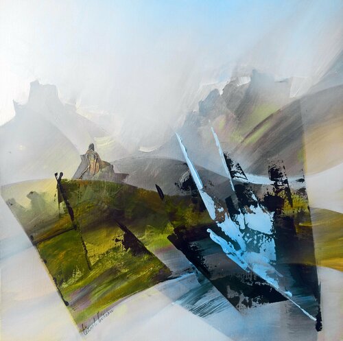 "Composition 727( Abstraction lyrique ) Alain Brunet "Tenurb-Géneau"