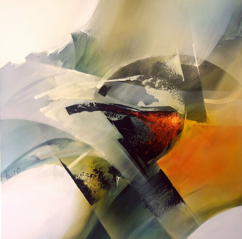 "Composition 719"  ( Abstraction lyrique ) by Alain Brunet "Tenurb-Géneau", Painting for Sale on Singulart