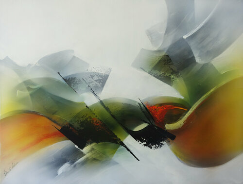 "Composition 689"   (Abstraction lyrique ) von Alain Brunet "Tenurb-Géneau", Malerei kaufen auf Singulart