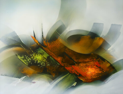 "Composition 690"  ( Abstraction lyrique ) by Alain Brunet "Tenurb-Géneau", Painting for Sale on Singulart