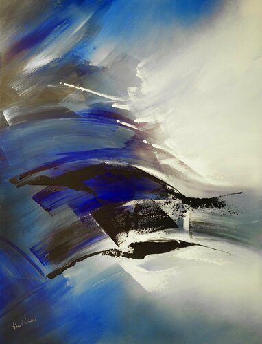 "Composition 669"   ( Abstraction lyrique ) de Alain Brunet "Tenurb-Géneau", Pintura a la venta en Singulart