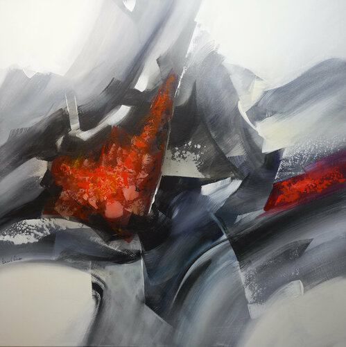 "Composition 538"  ( Abstraction lyrique ) by Alain Brunet "Tenurb-Géneau", Painting for Sale on Singulart