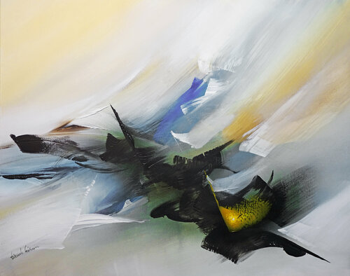 "Composition 628"  ( Abstraction lyrique ) par Alain Brunet "Tenurb-Géneau", Peinture en vente sur Singulart