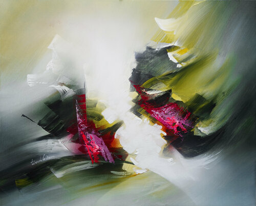 "Composition 648"  ( Abstraction lyrique ) di Alain Brunet "Tenurb-Géneau", Pittura in vendita su Singulart
