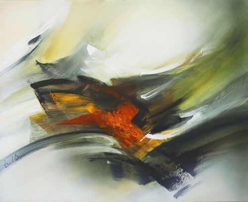 "Composition 678"   ( Abstraction lyrique ) Alain Brunet "Tenurb-Géneau"