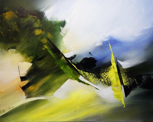 "Composition 594"   ( Abstraction lyrique ) Alain Brunet "Tenurb-Géneau"